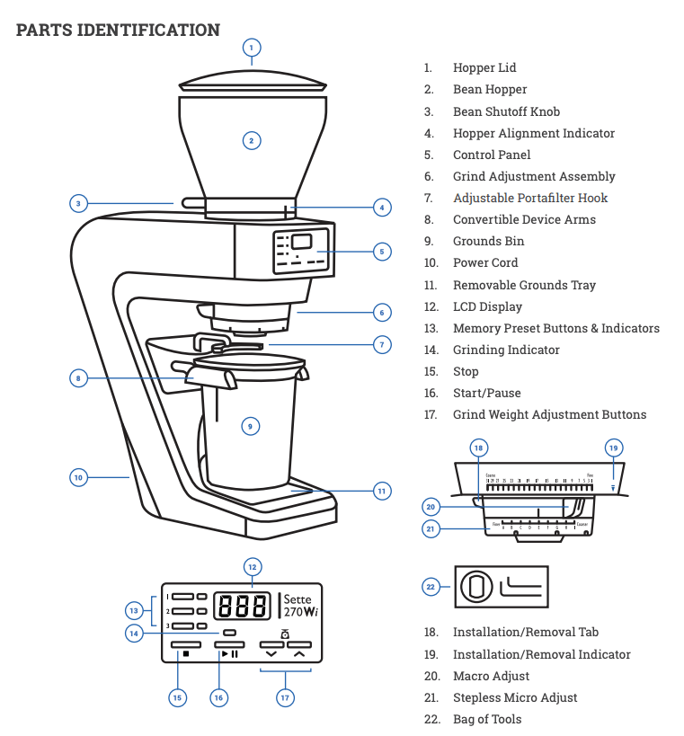 Baratza Sette 270Wi User Manual